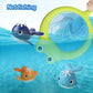 Loyuegiyo Baby Bath Toys,Magnet Fishing Game Bath Baby Toy For 1-3 4-8 Year Old Toddler Boys Girls,Toys For Kid,Baby Bathtub Toys 18 Months+,4 Wind-Up Whale Water Shower Toy&1 Fishing Pole&1 Net