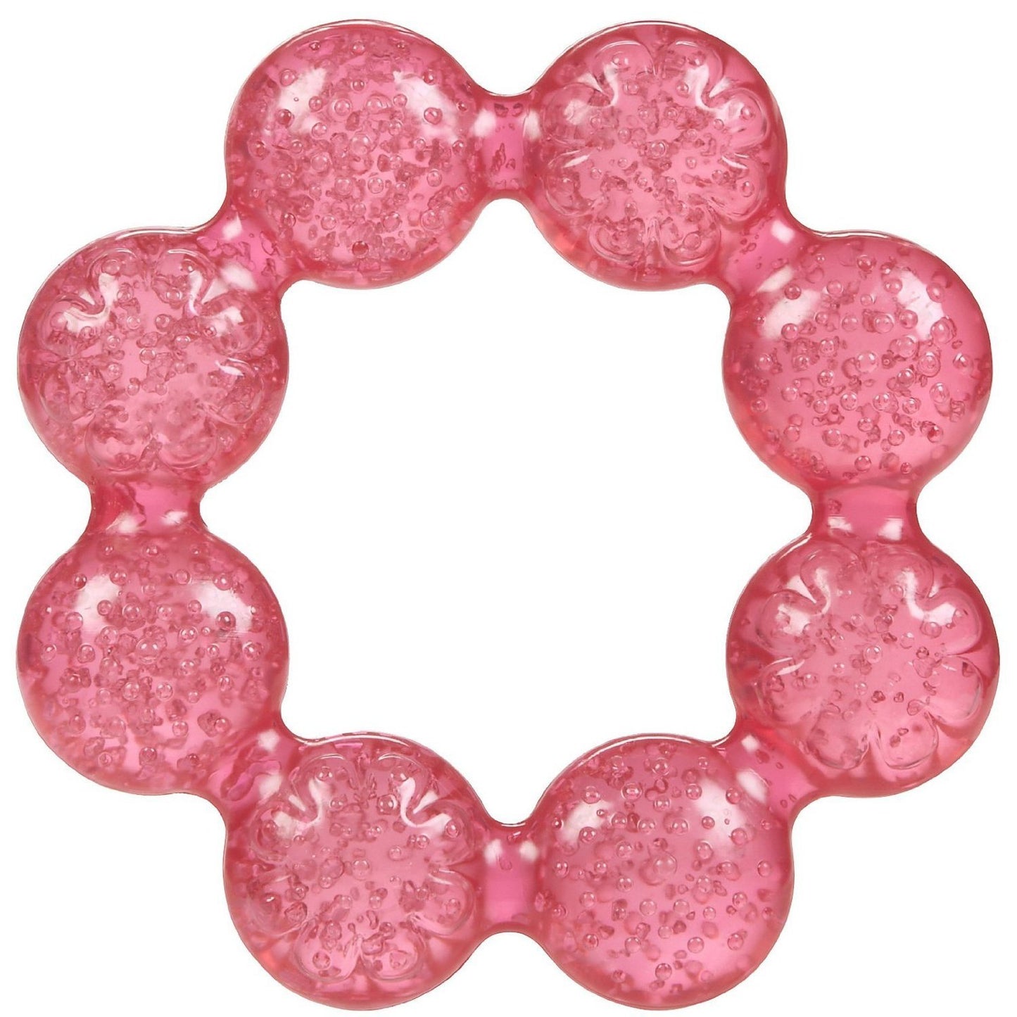 Nuby Icybite Soother Ring Teether, 2 Count (Green/Pink)