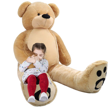 WOWMAX 6 Foot Life Size Teddy Bear - Cuddly Plush Toy, Light Brown Stuffed Animal for Birthdays & Christmas - 72 Inches