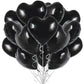 TONIFUL 30Pcs 18 Inch Black Heart Balloons Black Heart Shape Foil Mylar Balloons Decoration for Birthday Valentines Day Wedding
