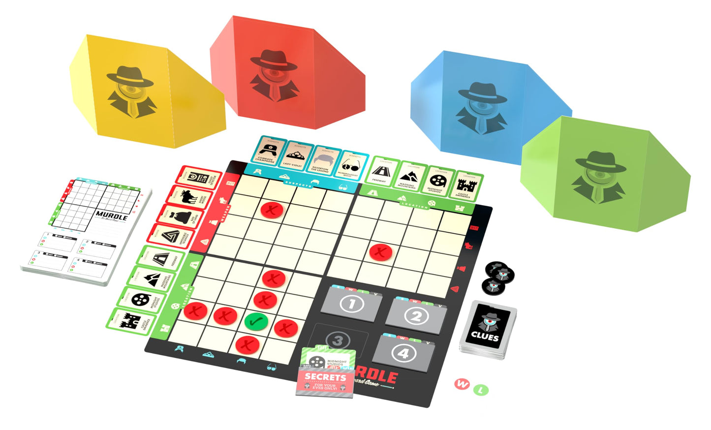 Goliath Endless Games Murdle Board Game | Murder Mystery for 2-4 Players, Ages 12+ | Multicolor, Cardboard, Model 931529