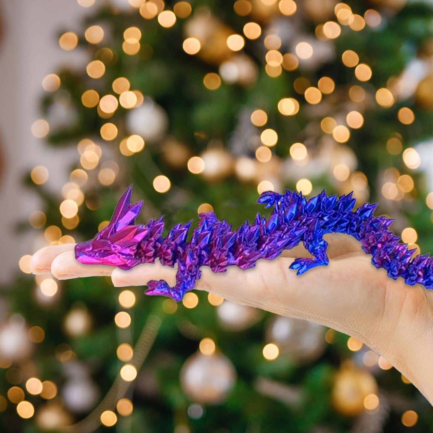 3D Printed Dragon Egg With Dragon Inside, Easter Eggs Articulated Mystery Crystal Dragon, Adults Fidget Toys Fo For Autism/Adhd, Easter Basket Stuffers Desk Toys For Home Office Decor(Purple)