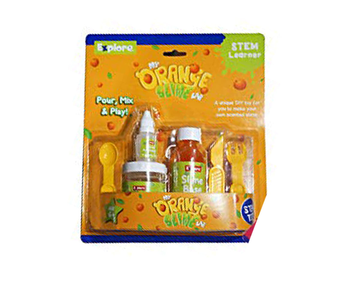 JAPSI STEM Learner | Slime Orange Scented Slime Lab (Simple and Unique Mix & Pour Slime DIY Activity Toy Set for Ages 6+ for Boy