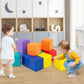 Costzon Soft Blocks, Toddler Foam Block Playset for Safe Active Play and Building, Indoor Climbers Stacking Play Set Learning To