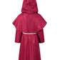 Kids Medieval Renaissance Monk Costume Priest Friar Wizard Cloak Hooded Robe Cosplay Costume Belt Necklace Set(RD 130)
