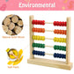 Sealive Wooden Abacus For Kids Math - 50 Beads Counting Toy, Multi-Color Counters For Kids 3-5, Counting Toys For Preschool Learning & Development, Develops Coordination, Motor Skills