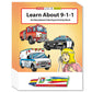 ZOCO - Learn About 911 - Coloring & Activity Books (25 Bulk Pack, with Crayons) - EMT, EMS Dispatcher, Police, Sheriff, Fire Dep