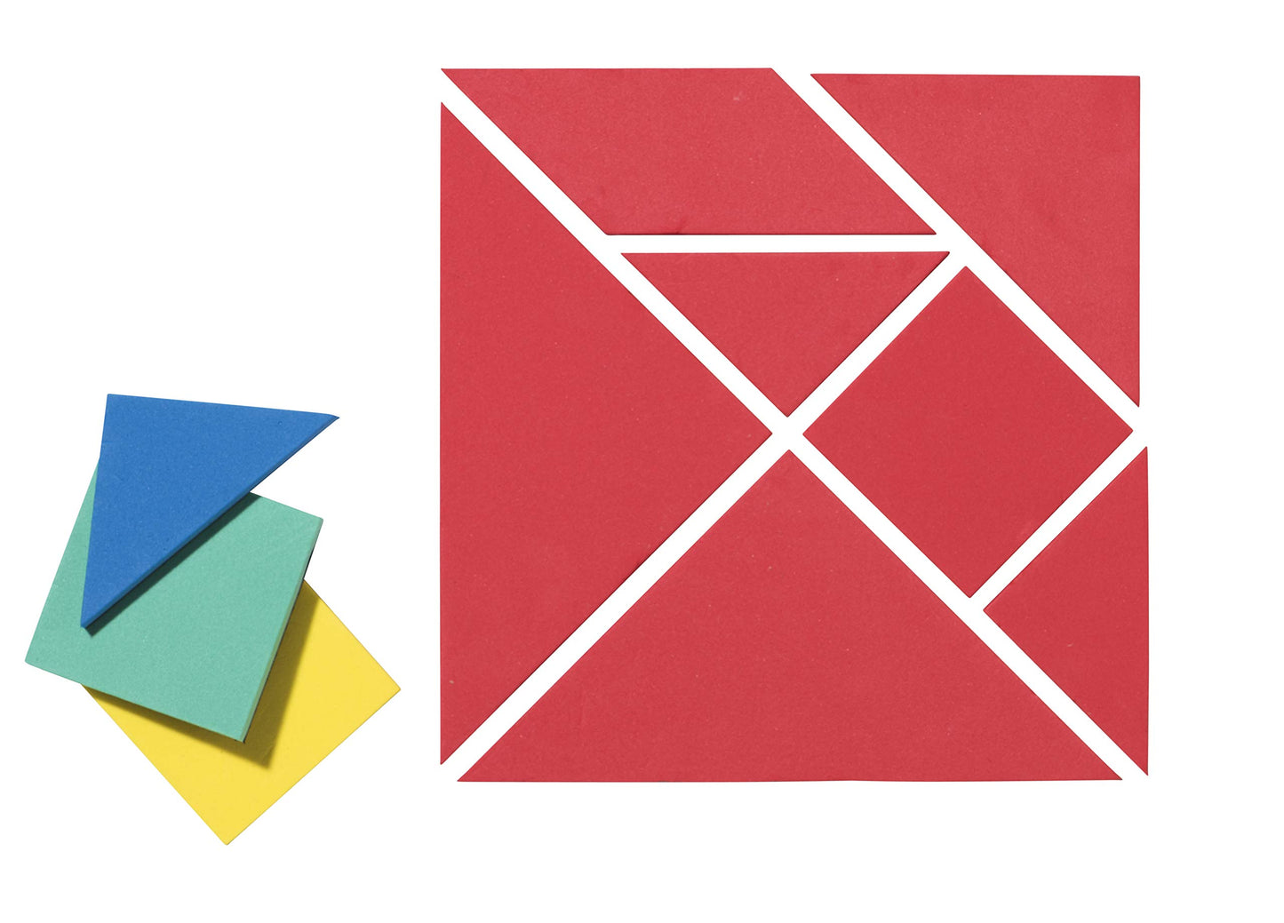 Dowling Magnets Foam Fun Magnet Tangrams, Set Of 56