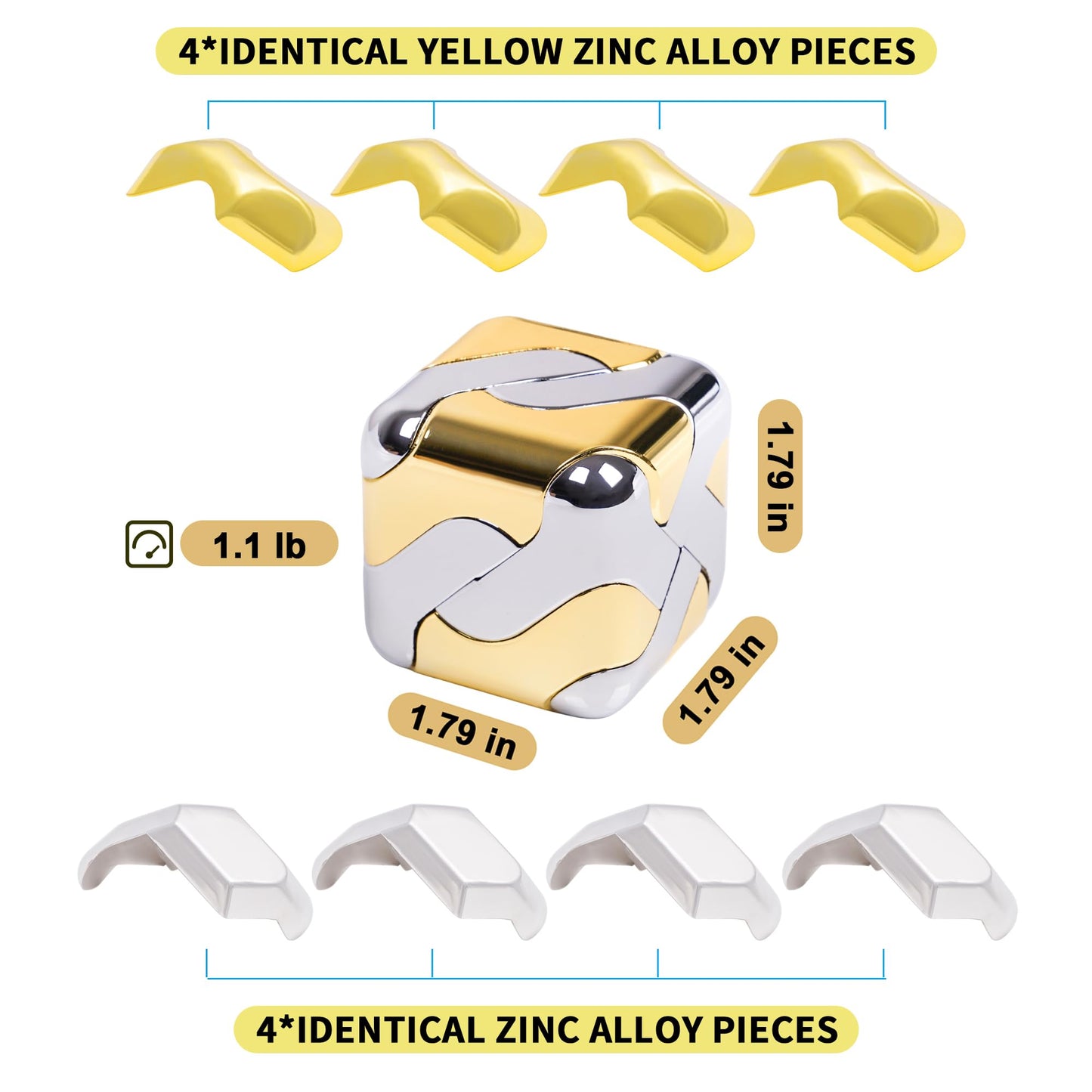 Metal-Puzzles 3D-Brain-Teaser Toys: Cool-Gadgets-Stuff Box Puzzles-Toy for Kid Children Teen mature-themed  ADHD Tools Stress Relief Gift for Office Home School Christmas Women Men Square-Cube