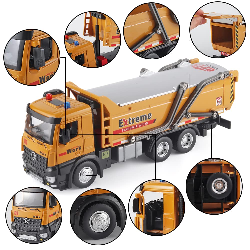 OANMYJJO Children Dump Truck Toy Metal DieCast Construction Truck Toys