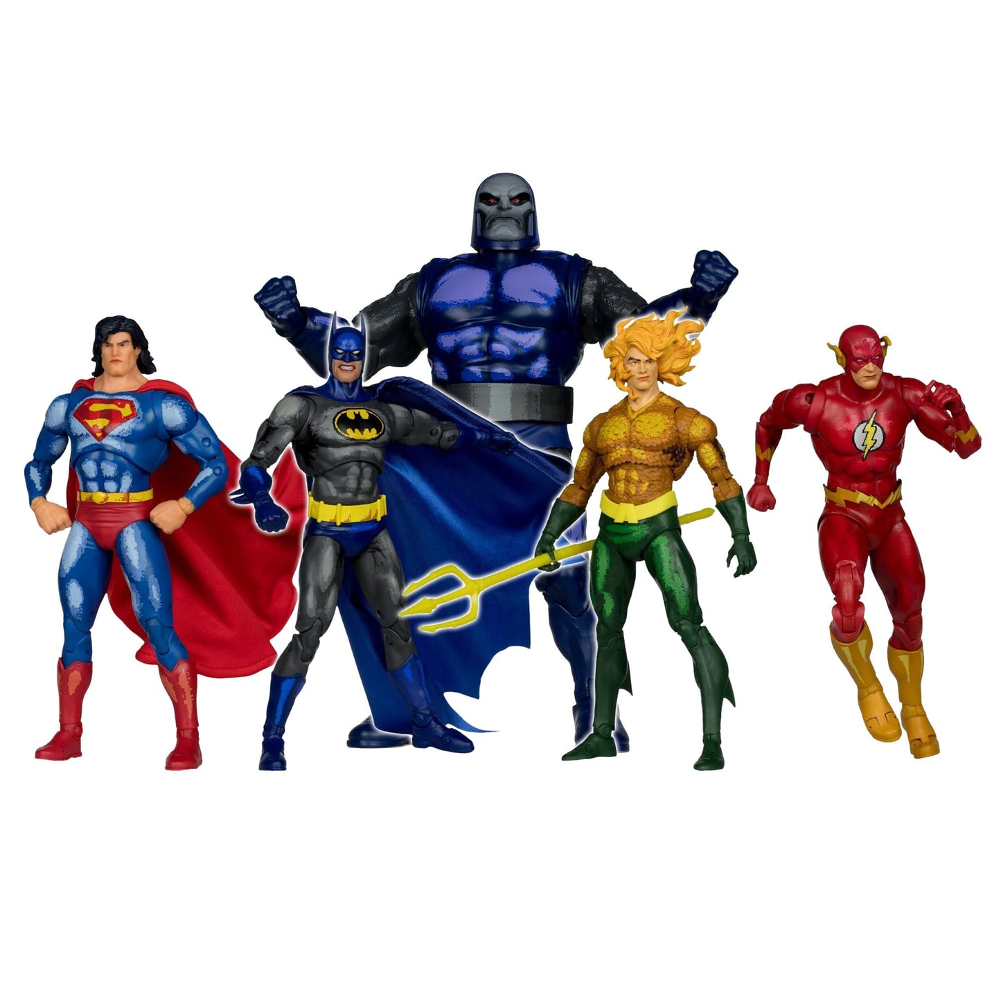 McFarlane Toys DC Multiverse Justice League Task Force 7-Inch Build-A Superman Action Figure Bundle The Flash, Aquaman, and Batm