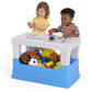 Simplay3 Play Around Toy Box Table – Multipurpose Kids Toy Box And Toddler Play Table For Toys, Art Supplies, Crafts – Durable, Plastic Large Toy Box, Made In Usa