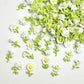 100 Pieces Tiny Green Flowers For Dollhouse Miniatures Resin Flowers For Crafts Tiny Things For Fairy Garden Micro Landscaping D