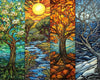 Tulip N Turtle Four Seasons Diy Acrylic Paint By Number Kit For Adults Beginner Canvas Painting By Number Acrylic Painting. Wall