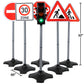 Kiddie Play Traffic Light Toy Set with 5 Street Signs, Multicolor, Model KT9326, Durable Plastic for Kids