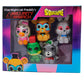 Just Toys LLC Five Nights at Freddy's Security Breach SquishMe 5-Pack - Medium Metallic PU Stress Relief Fidget Toys, Model 83431