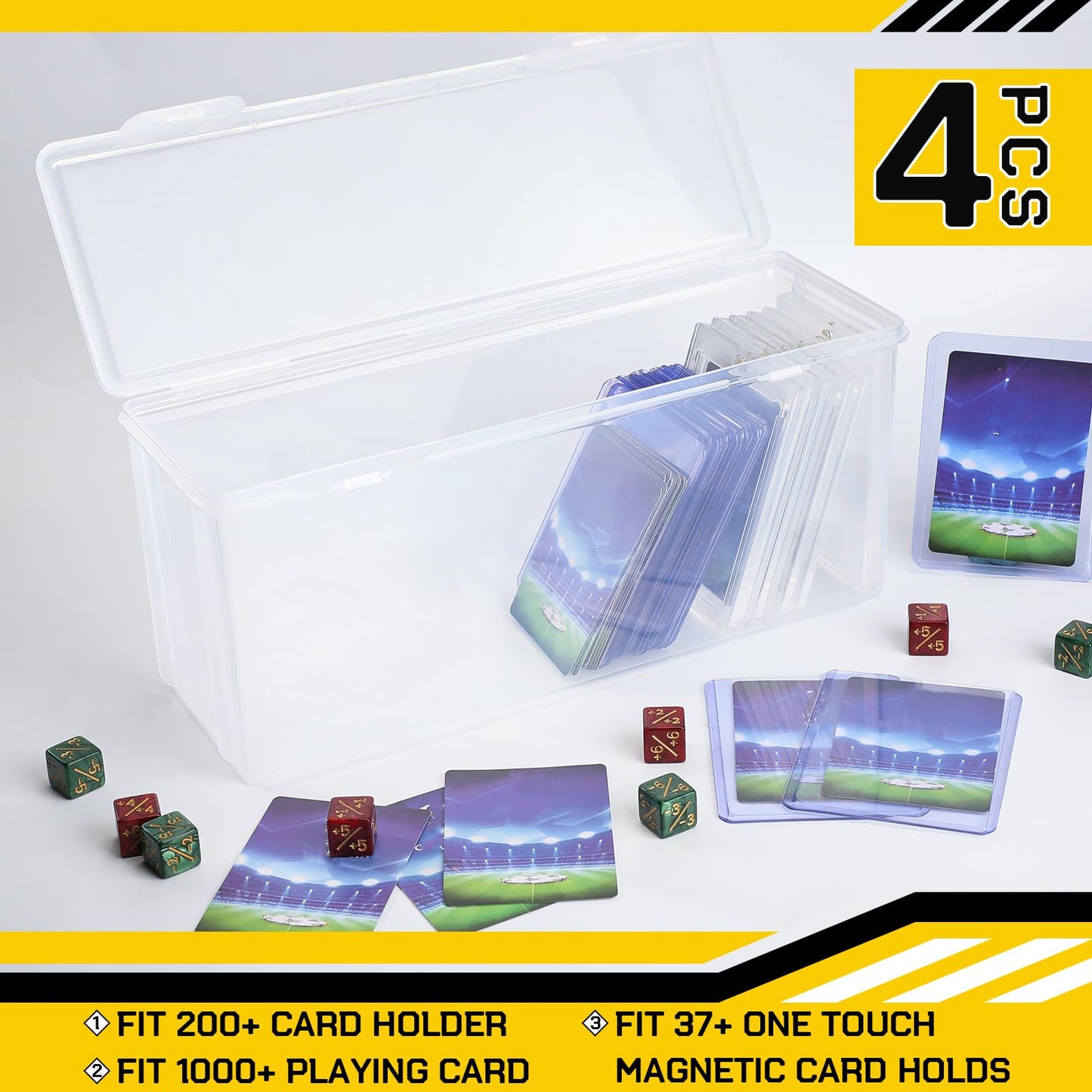 15 Pieces Acrylic Card Holder Screw Trading Card Protector 35 PT Clear Protectors for Baseball Football Sports Game Cards Storage and Display