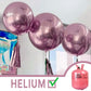 Partywoo Metallic Pinkish Purple Large Balloons, 4 Pcs 36 Inch Balloons, Purplish Pink Metallic Big Balloons, Metallic Pink Giant Balloons, Jumbo Balloons For Birthday Party Decorations, Pink-G108