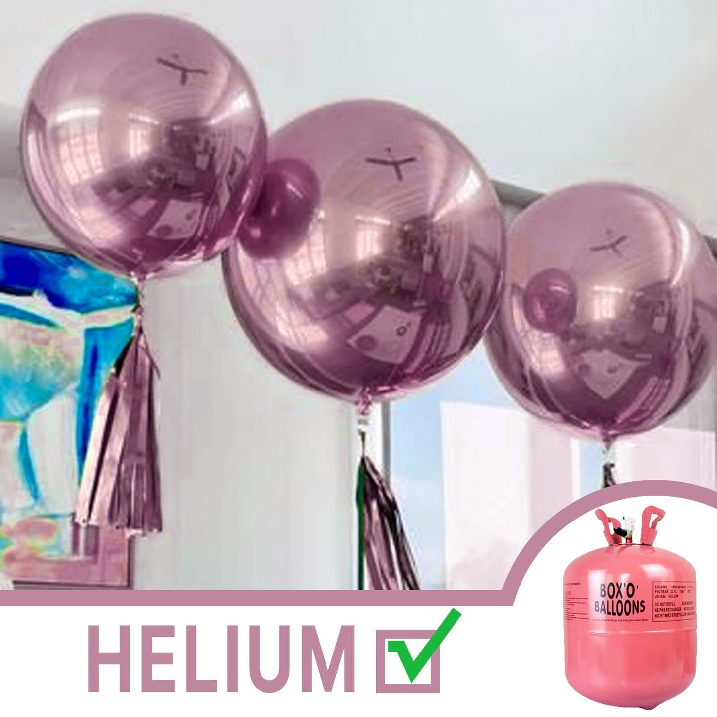 Partywoo Metallic Pinkish Purple Large Balloons, 4 Pcs 36 Inch Balloons, Purplish Pink Metallic Big Balloons, Metallic Pink Giant Balloons, Jumbo Balloons For Birthday Party Decorations, Pink-G108