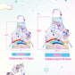 Wernnsai Unicorn Aprons For Girls - Rainbow Apron For Kids Paint Art Smock Waterproof Cooking Baking Painting Gardening Artist Chef Apron For Kids