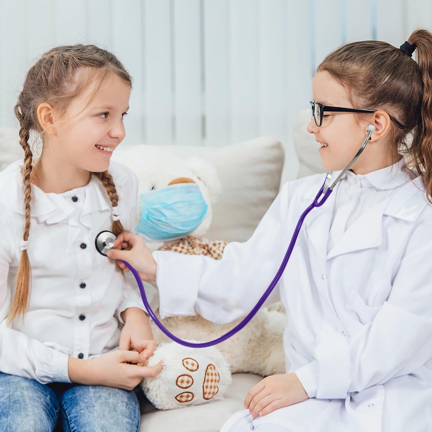 Kids Stethoscope, Real Working Nursing Stethoscope for Kids Role Play, Doctor Game Toy for Girls, Boys Doctor Nurse Cosplay Cost