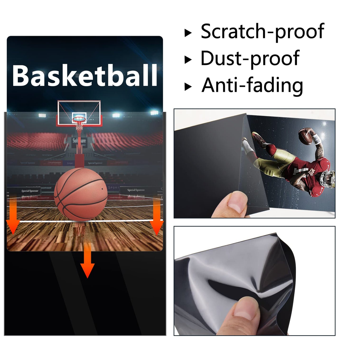 500 Counts Black Card Sleeves Toploaders For Trading Cards,Matte Card Sleeves Deck Card Protectors, Black Soft Sleeves Fit For Mtg, Baseball Card,Sports Cards,Game Card