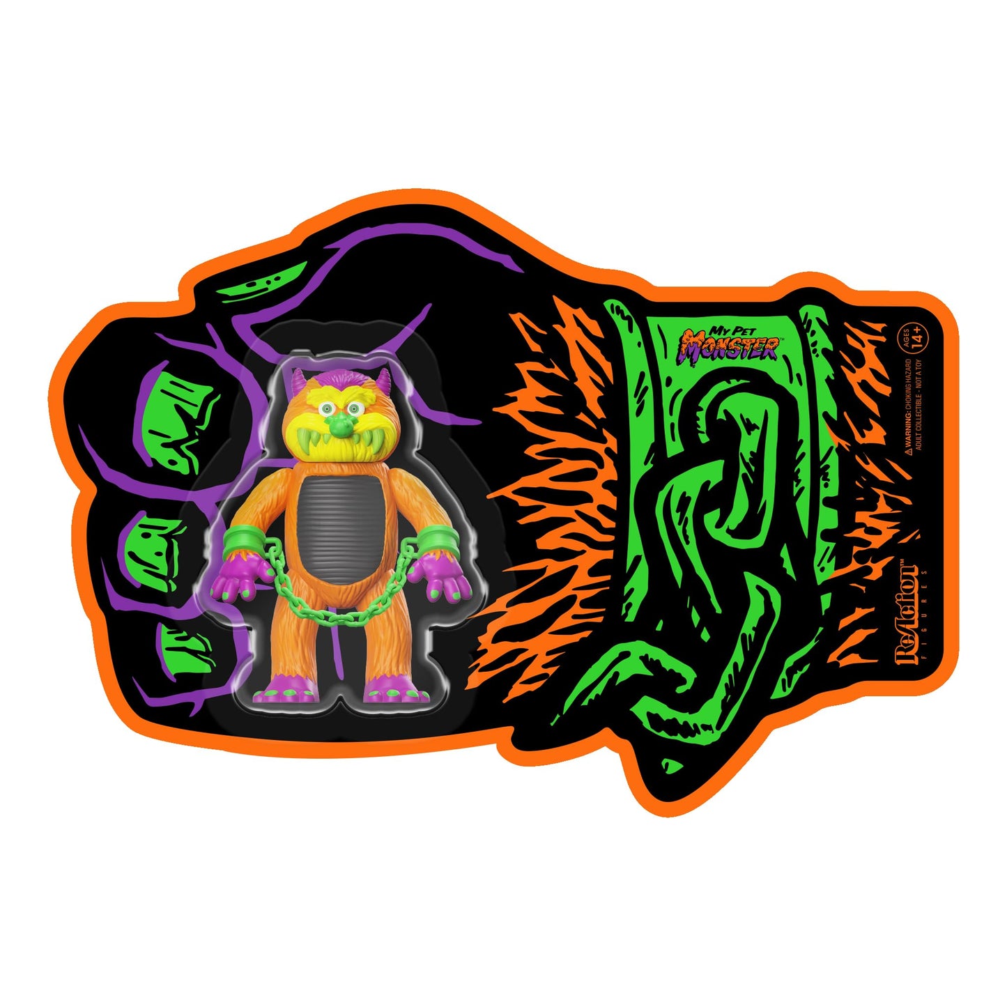 Super7 My Pet Monster (Orange/Black) - 3.75' My Pet Monster Action Figure Cartoon Collectibles And Retro Toys