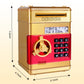 Gudoqi Piggy Bank, Electronic Money Bank, Safe Mini Atm Cash Coin Can, Auto Scroll Paper Money Saving Box, Great Birthday Gifts For Kids, Gold