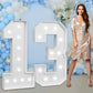 imprsv Marquee Numbers 4ft Light Up Number 13 Birthday Decor - Age 13 Foam Decoration for 31st Anniversary Party