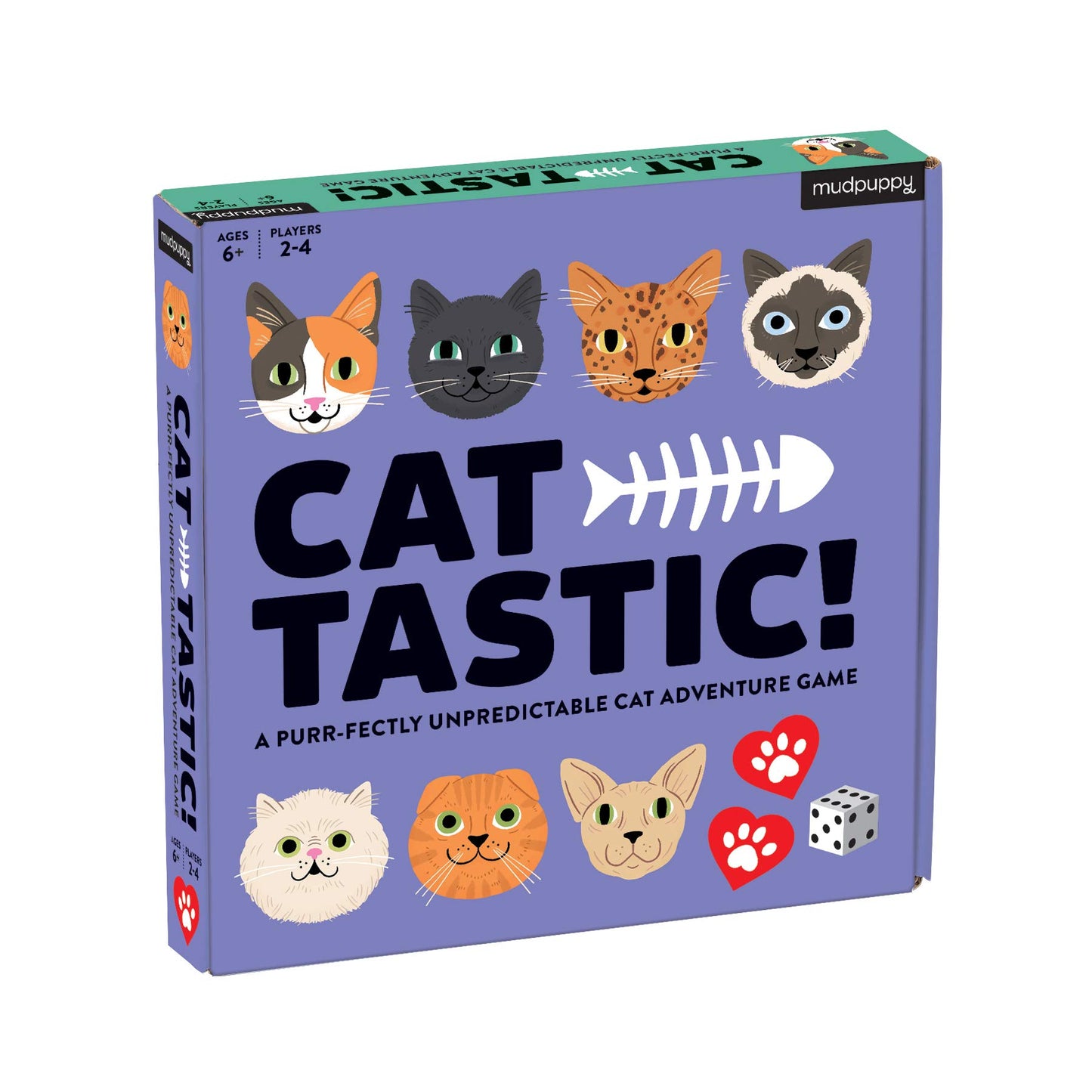 Mudpuppy Cat-Tastic! Board Game - Exciting Cat Board Game for 2-4 Players, Teaches Real Life Cat Caring Skills - Ideal for Ages 