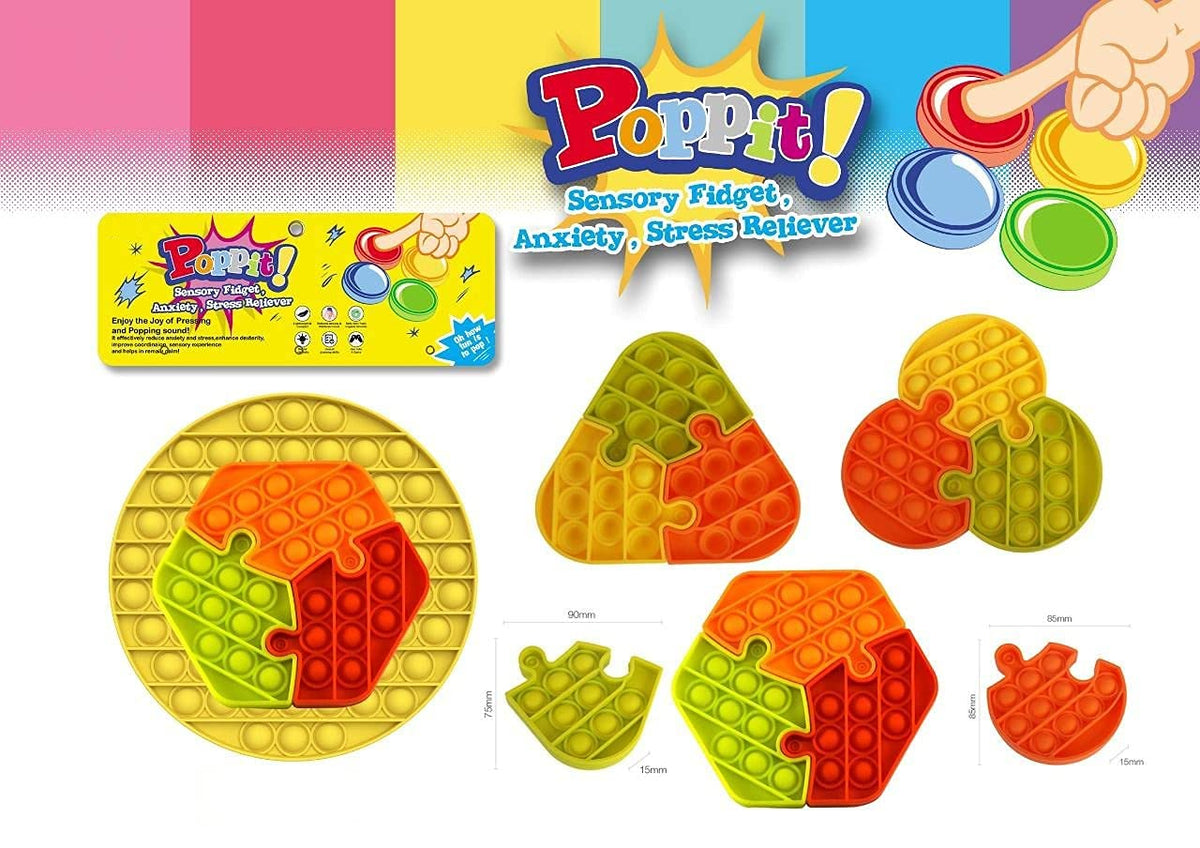 Dherik Tradworld Pop Its Fidget Toys, Fidget Toys Pop It Rainbow, Pop It Toy, | Poppit Fidget Toy, Rainbow Pop It 2 In 1 (Round+