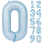 40 In Matte Blue Number Balloons Helium Foil Mylar Balloon Birthday Party Banquet Decoration Digital 0