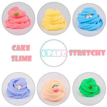 6 Pack Butter Slime Kit, Soft, Non-Sticky, Mess-Free And Stretchy, Diy Scented Slime For Kids Boys And Girls, Premium Birthday G