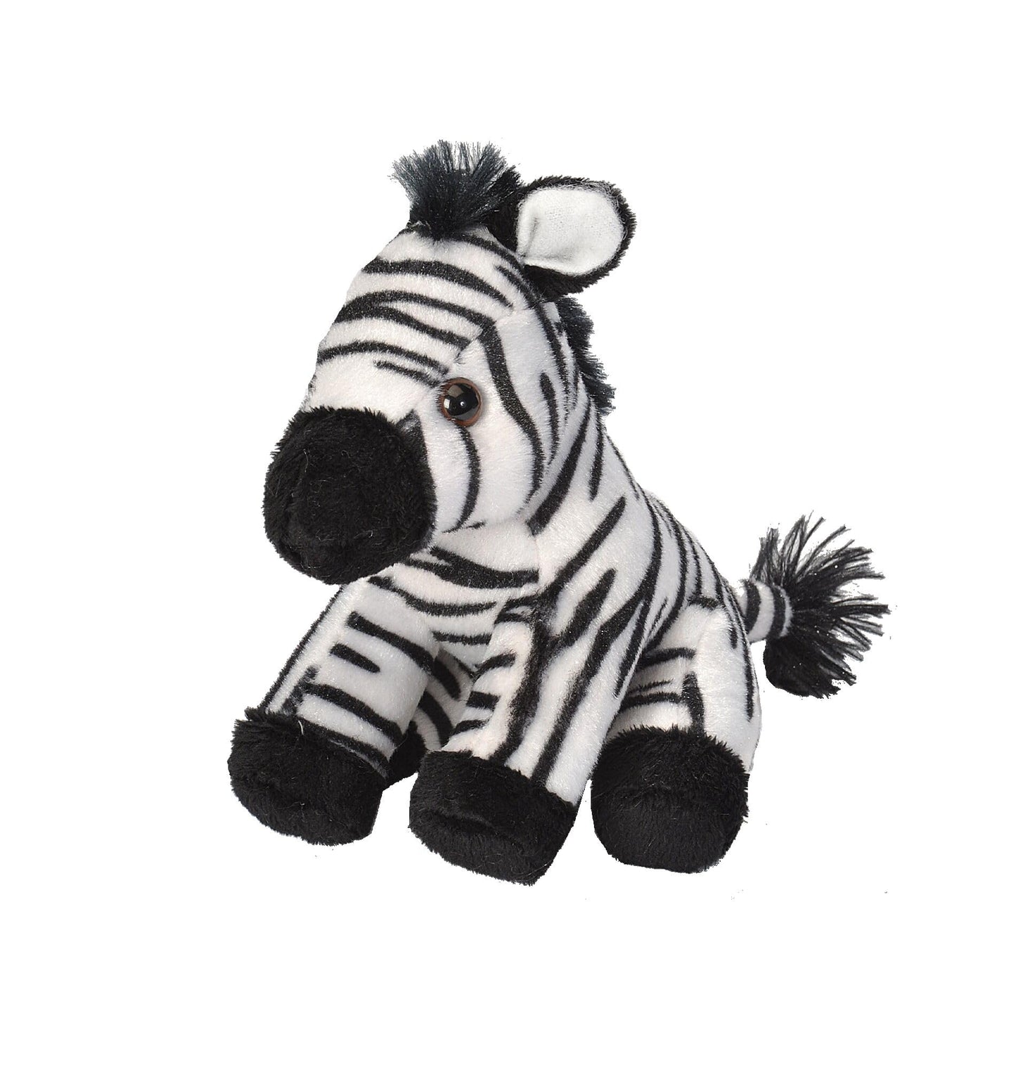 Wild Republic Pocketkins Eco Zebra, Stuffed Animal, 5 Inches, Plush Toy, Made From Recycled Materials, Eco Friendly