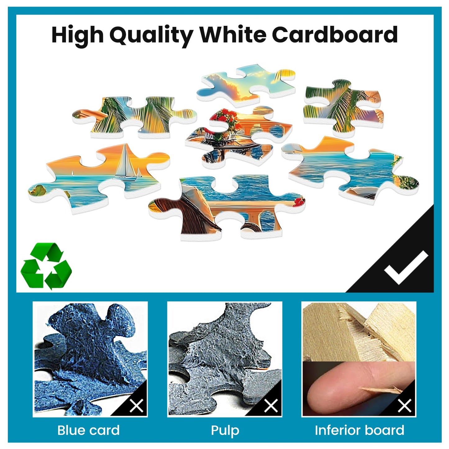 Puzzles for mature-themeds 500 Pieces  Jigsaw Puzzles 500 Pieces mature-themed Puzzles Ocean Sunset Puzzle Recycled Cardboard Funny Challenging Puzzle Game Family Activity Nights Gift Toy 20.5x15inch