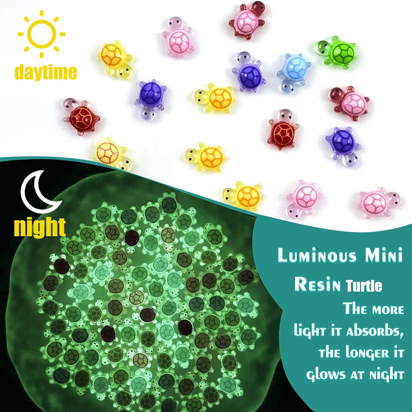 200Pcs Resin Turtle For Crafts Dollhouse Miniatures Resin Mini Things Tiny Turtle For Fairy Garden Dollhouse Micro Landscaping D
