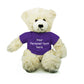 Plushland Cream Brandon Teddy Bear 12 Inch, Stuffed Animal Personalized Gift - Custom Text On Shirt - Great Present For Mothers Day, Valentine Day, Graduation Day, Birthday (Purple Shirt)