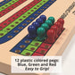 S&S Worldwide Jumbo 34' Long Foam Cribbage Board. 2-Piece Board Locks Together To Form A Huge 34' X 14-1/5' X 1' Thick 3 Track Board. Includes 12 Easy To Grasp Pegs. Perfect For Seniors.