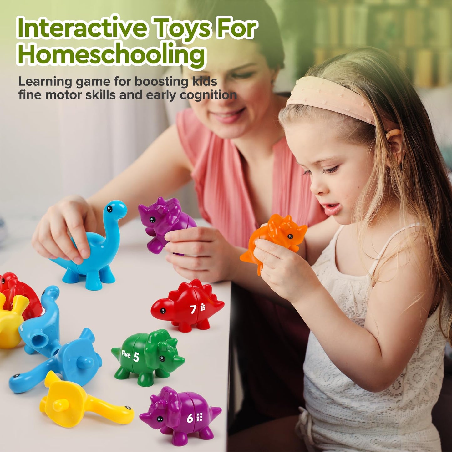 Montessori Numbers Sorting & Matching Sensory Toy, Double-Sided Patterns And Numbers Match Game 1-10 Recognition, Homeschooling