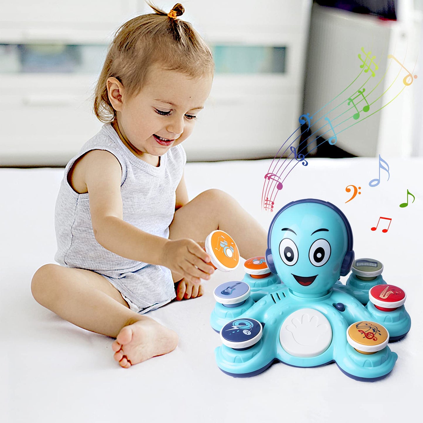 Baby Musical Toys Learning Toys For Toddlers, Octopus Music Toys, Preschooler Musical Educational Instruments Toy For Baby, Birt