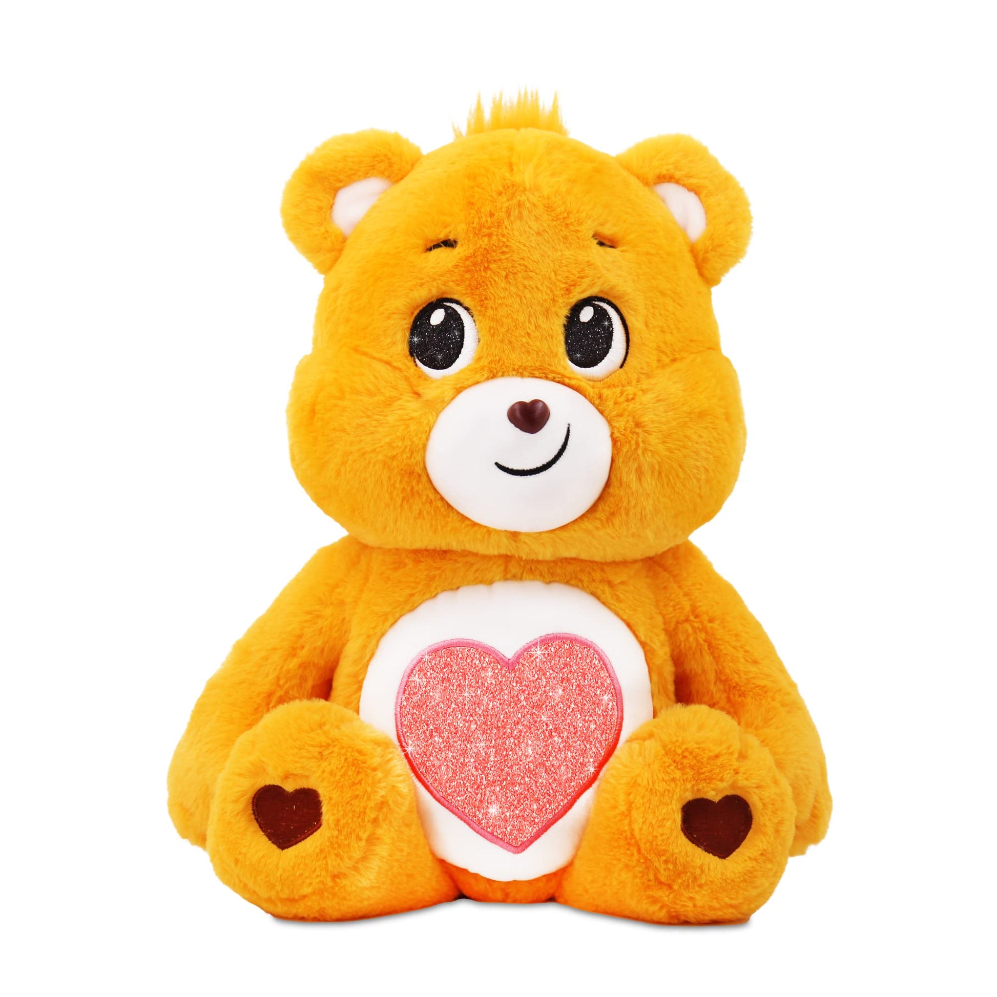 Care Bears 18 Plush - Tenderheart Bear with Glitter Belly Badge - Soft Huggable Material!