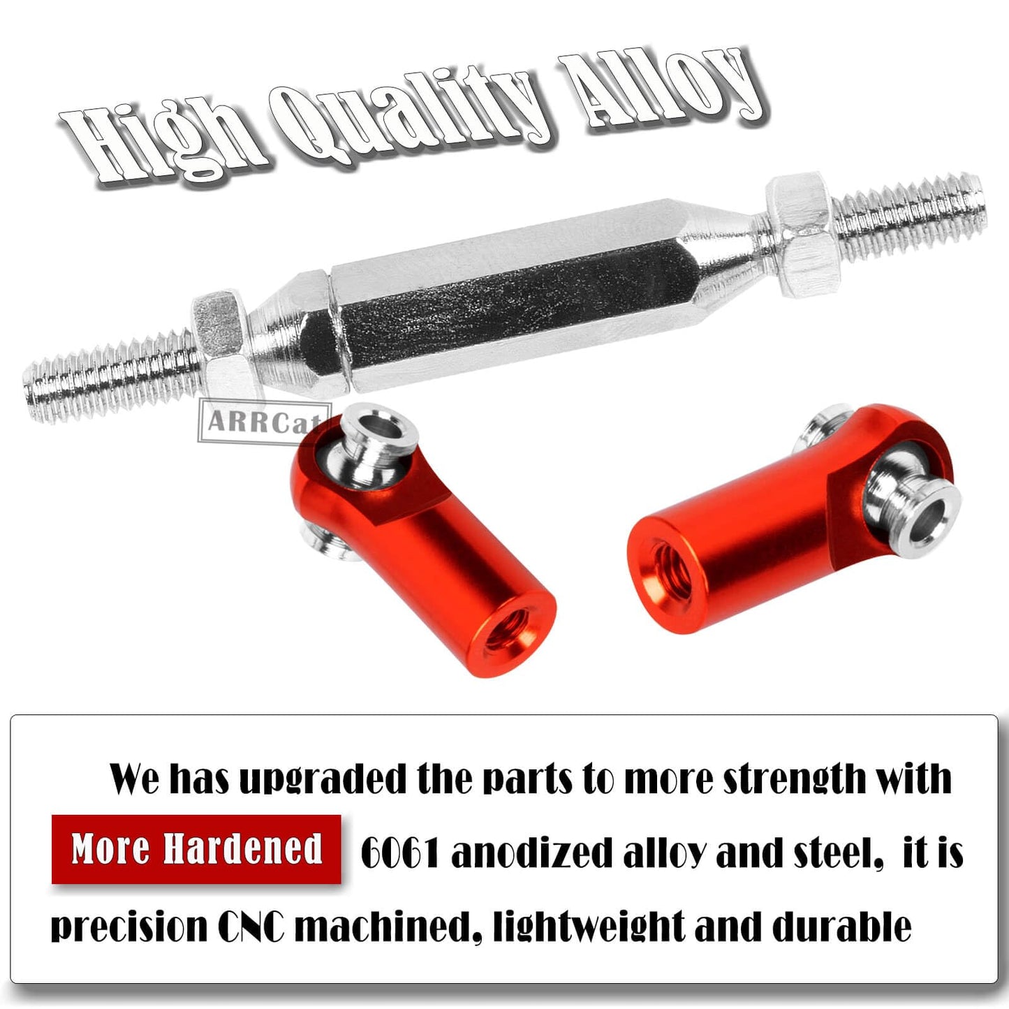 Arrcat Turnbuckles Camber Links Upgrades Parts For 1/10 Senton Mega550 4X4/Granite Mega550 4X4 Rc Truck,6Pcs Aluminum Adjustable