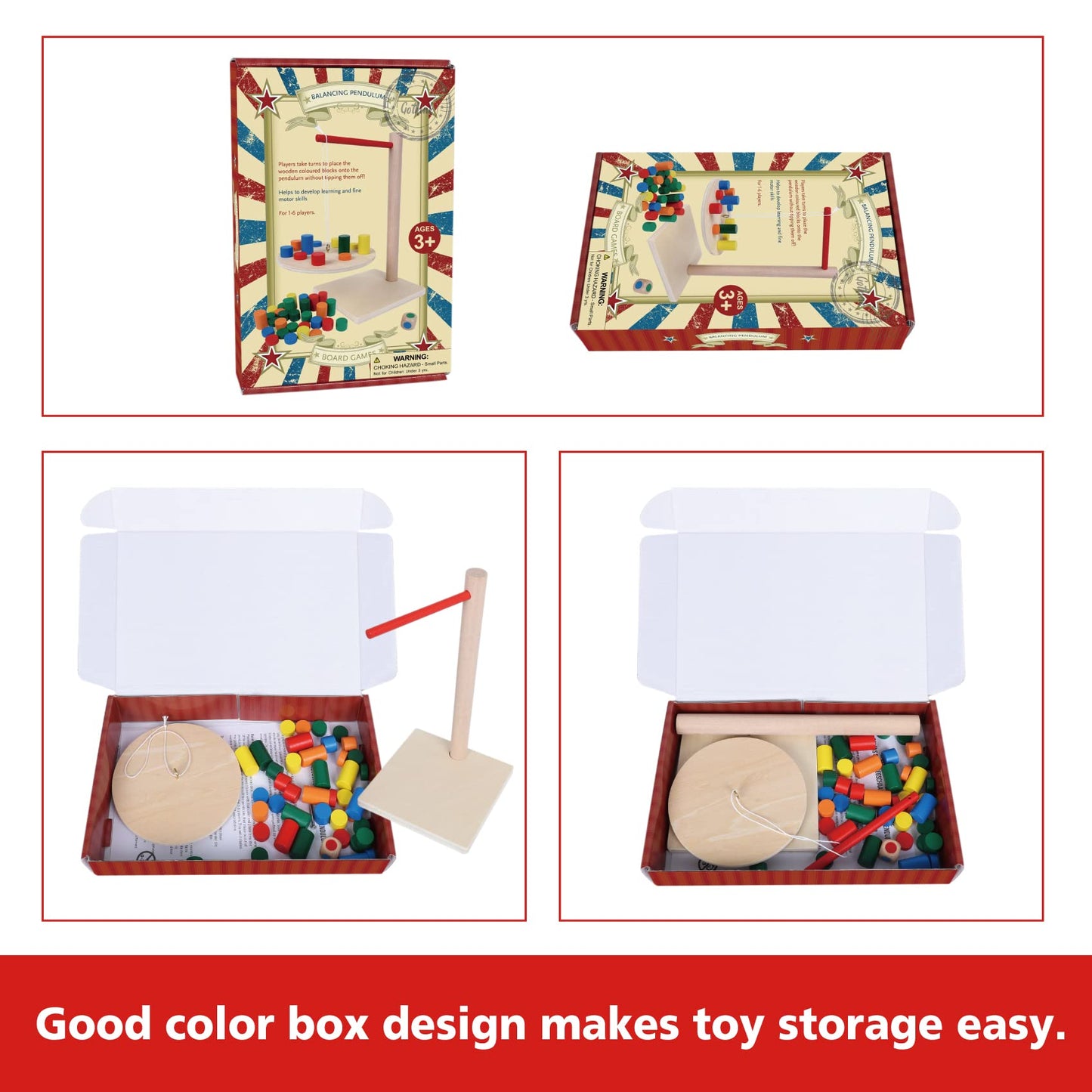 Gothink Wooden Balancing Pendulum Game, 42Pcs Montessori Balancing Toys For Kids And Adults, Interactive Educational Toy For Children'S Gift, Perfect For Parties & Travel