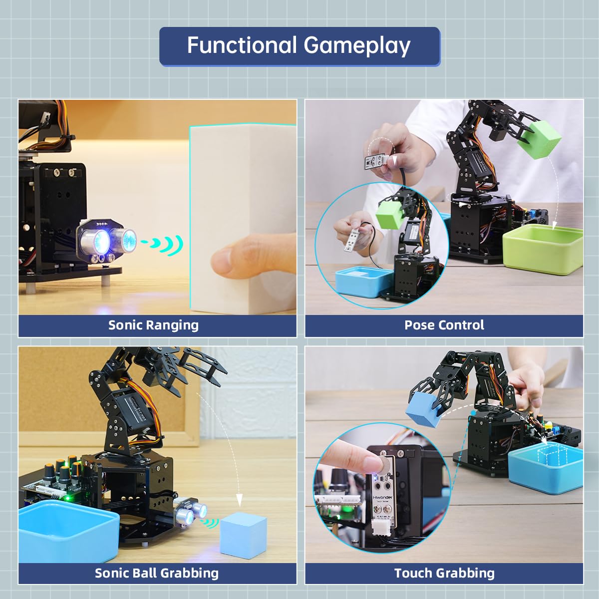 Robotic Arm With Arduino 5Dof/Axis Ai Smart Robot Arm Open Source Stem Educational Building Robotics & Engineering Kits, Science