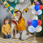 ZJDHPTY Dog Birthday Party Decorations Balloon Stand Kit with Blue Red and Puppy Paw Balloons (Puppy paw set4)