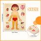 Wooden Body Puzzles for Kids, Toddler Montessori 14 Pieces Girl Anatomy Puzzle, Human Body Learning Toy with Internal Organs Ear
