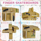 Ideallife Skate Park Kit, Skate Park Kit Ramp Parts For Finger Skateboard Fingerboard Ramp Skate Park Kit Part Training Props With 2 Finger Skateboard