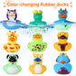 24 Pack Color Changing No Hole Rubber Ducks, Color Change Baby Bath Toys Without Holes For Toddlers Kids Ages 1-3 4-8, Valentine