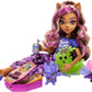 Monster High Creepover Party Doll - Clawdeen Wolf with Pet Dog Crescent, Sleepover Clothes, Accessories, Multicolor, Model HKY67
