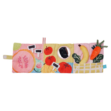 Manhattan Toy Mini-Apple Farm Soft Activity Crinkle Book For Baby & Toddler With Discovery Mirror And Textured Teether Multicolo